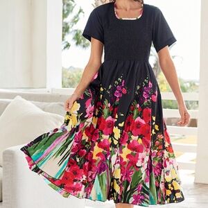 Vibrant Floral Midi Dress